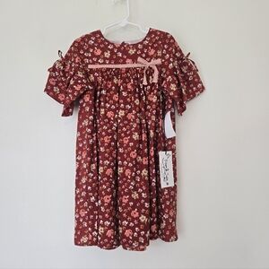 NWT Girls Pippa & Julie Floral Bow Dress Size 5